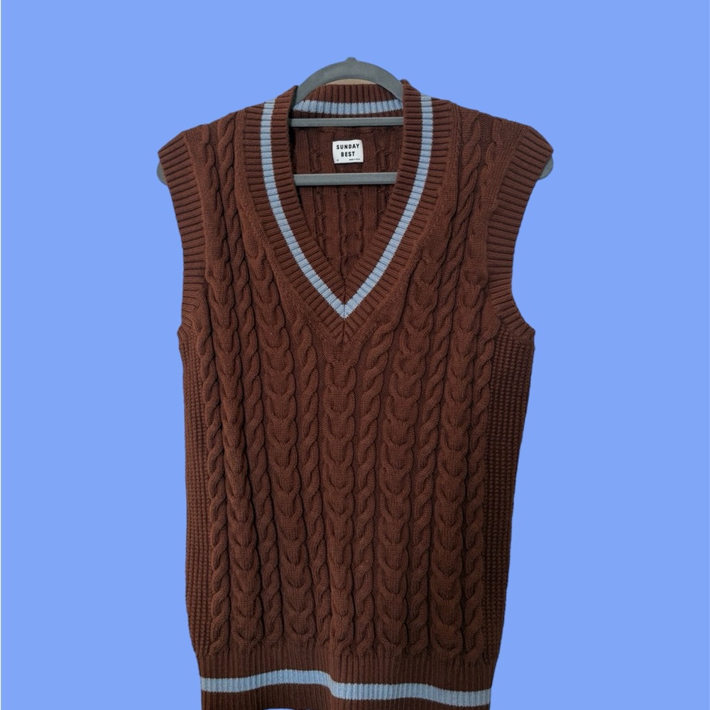 Sunday Best Brown Cable Knit Hoodie